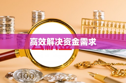 称多高效解决资金需求